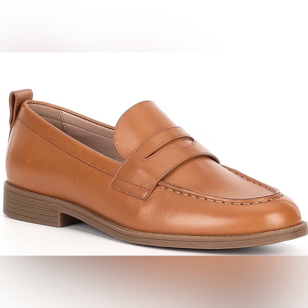 Cole Haan Stassi Pecan Leather Penny Loafers Sz 9